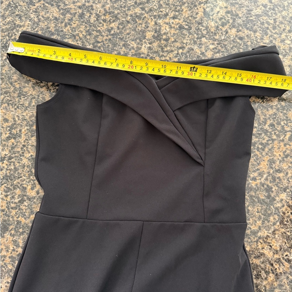 Lulu’s Elegant Black Women's Jumpsuit Off the Shoulder - Picture 3 of 5